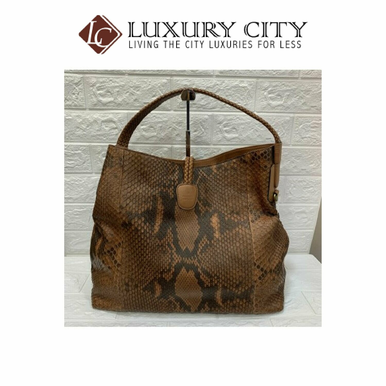 [Luxury City] Preloved Authentic Gucci Snake Leather Handbag