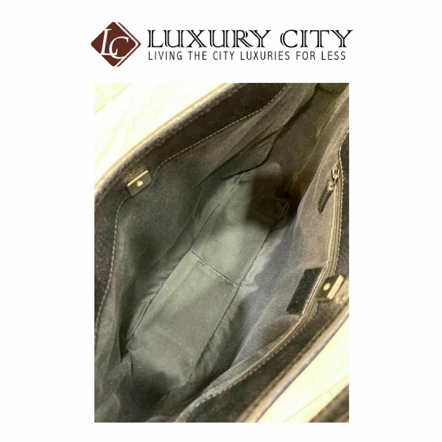 [Luxury City] Preloved Authentic Gucci Monogram Signature GG Tote Black