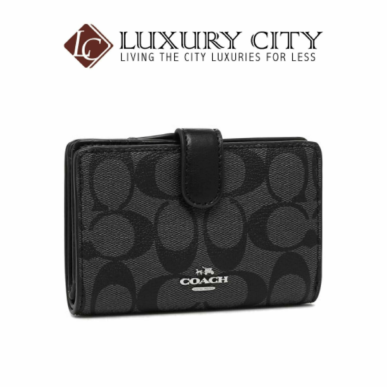 [Luxury City] Coach Folio Wallet Outlet Lady&#39;s Coach F23553 SVDK6 Black
