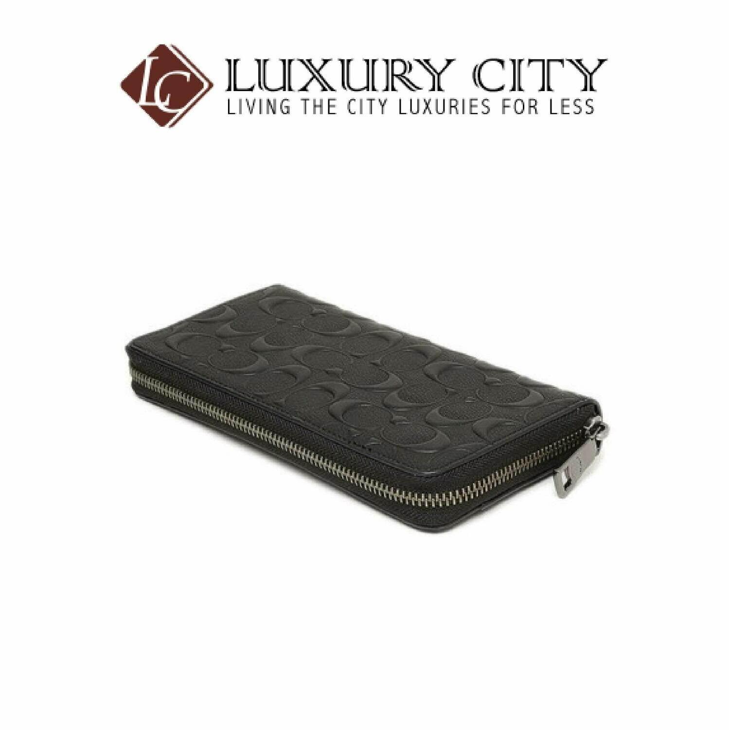 [Luxury City] Coach Accordion Zip Around Leather Long Wallet