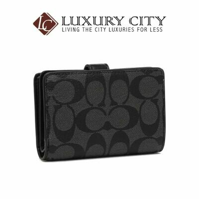 [Luxury City] Coach Folio Wallet Outlet Lady's Coach F23553 SVDK6 Black