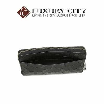 [Luxury City] Coach Accordion Zip Around Leather Long Wallet