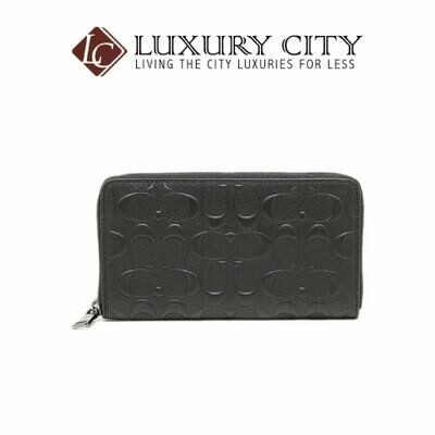 [Luxury City] Coach Accordion Zip Around Leather Long Wallet