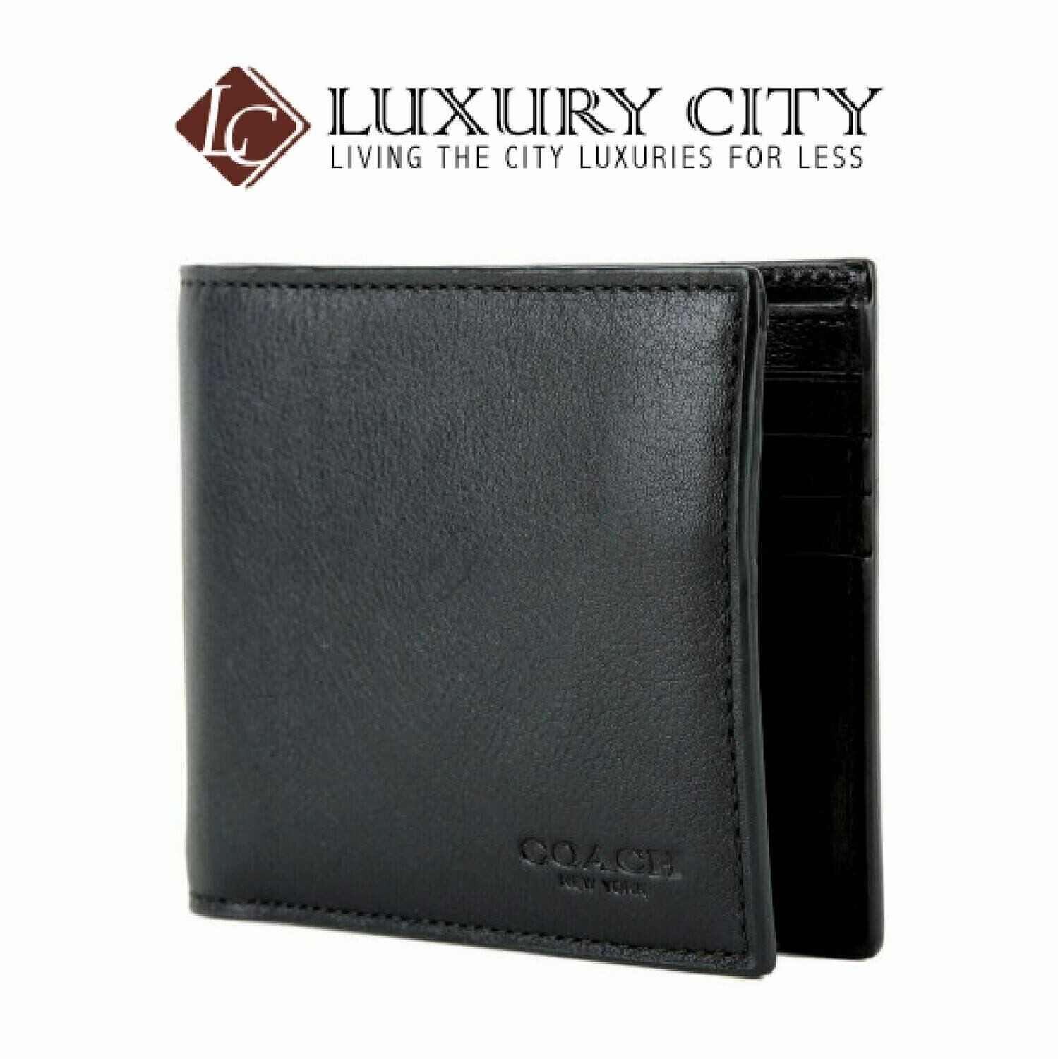 [Luxury City] Coach Compact ID Wallet in Sport Calf Leather