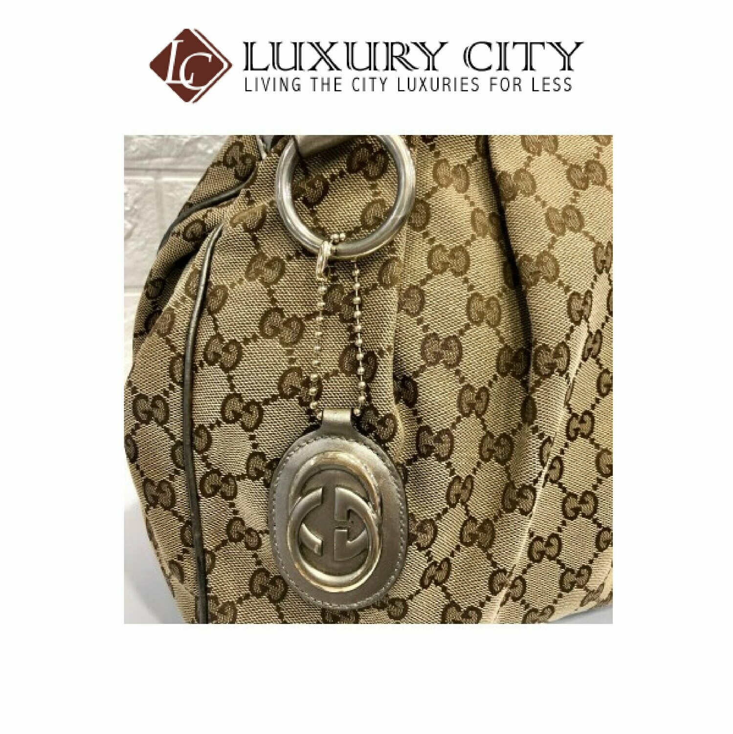 [Luxury City] Used Gucci Fabric shoulder Carry Bag