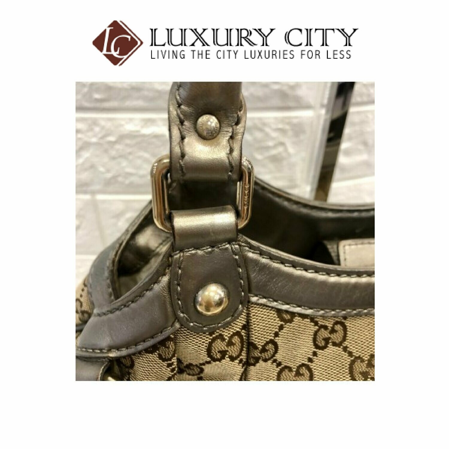 [Luxury City] Used Gucci Fabric shoulder Carry Bag