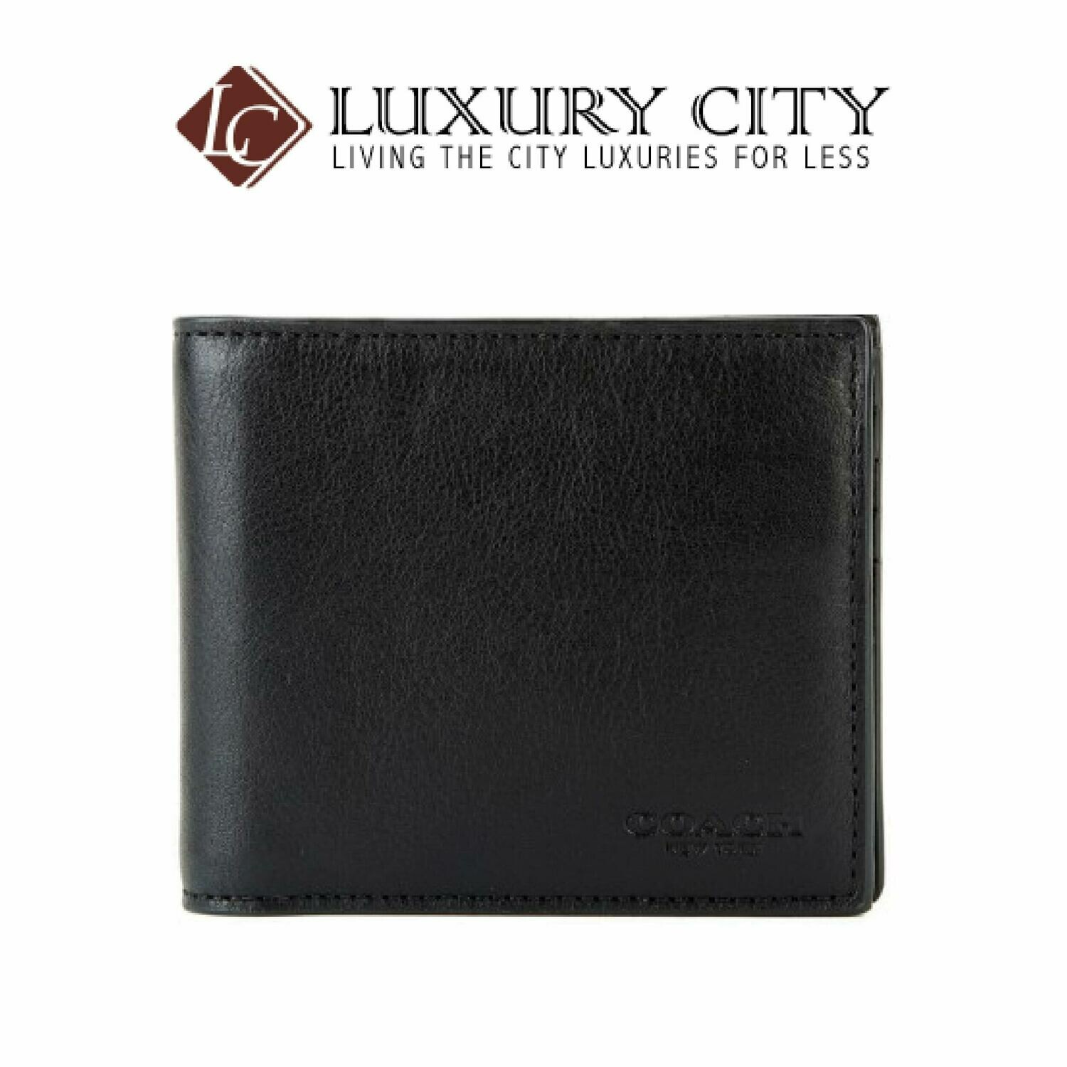 [Luxury City] Coach Compact ID Wallet in Sport Calf Leather