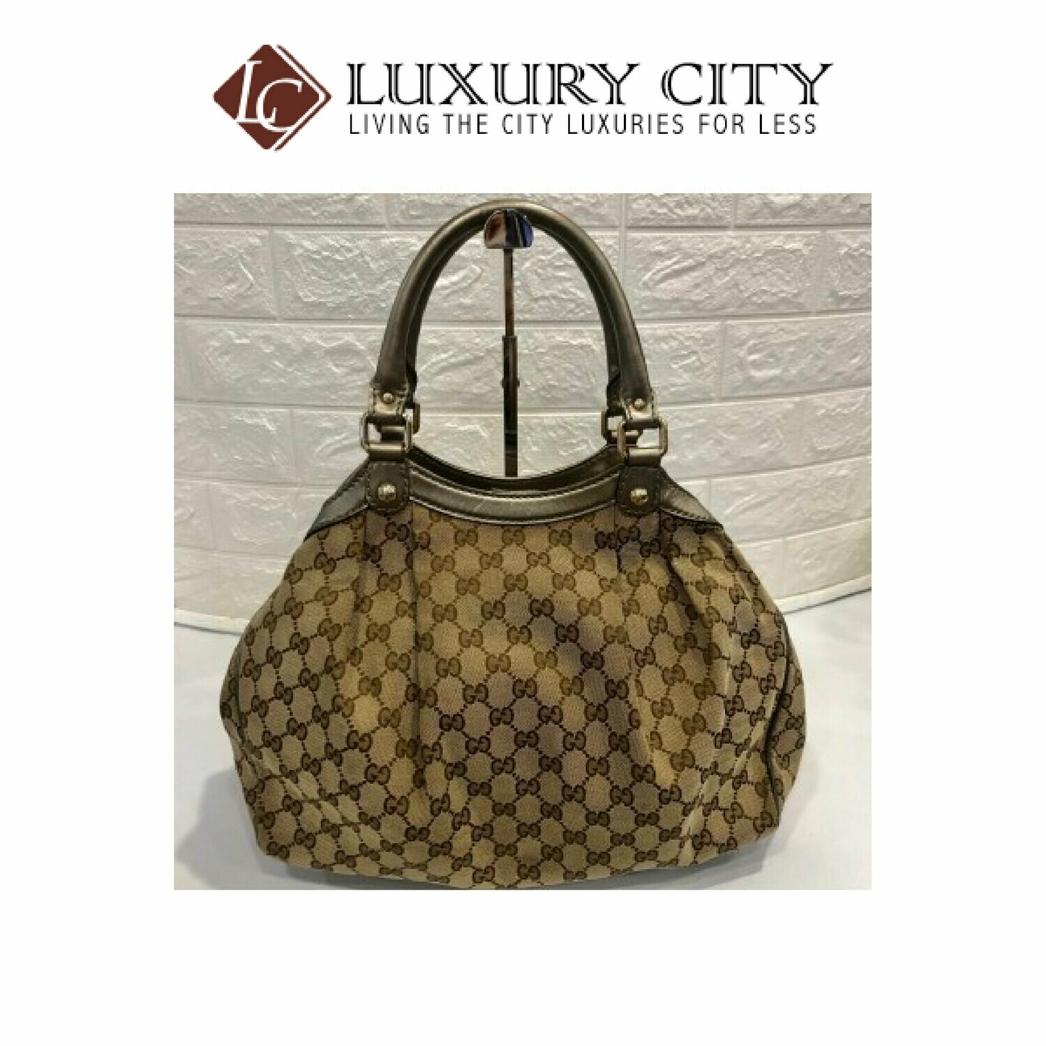 [Luxury City] Used Gucci Fabric shoulder Carry Bag