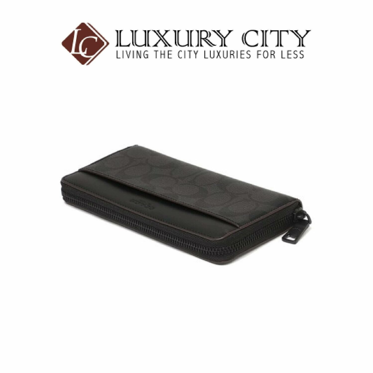 [Luxury City] Coach Accordian Wallet Coach-F25517 (Black)
