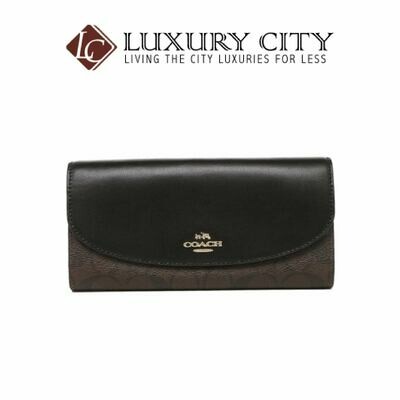 [Luxury City] Coach Slim Envelope Wallet In Signature Coach-F54022 (Brown/Mahogany)