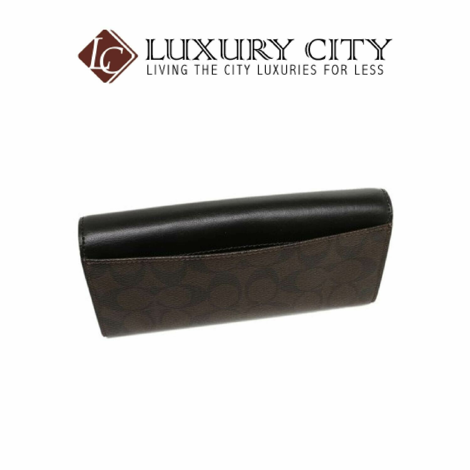 [Luxury City] Coach Slim Envelope Wallet In Signature Coach-F54022 (Brown/Mahogany)
