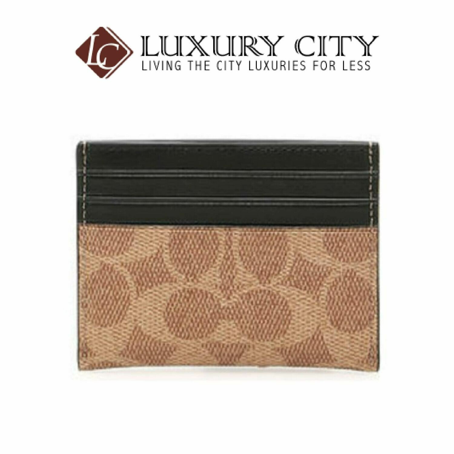 [Luxury City] Coach Card Case in Signature Canvas with Rexy By Sui Jianguo Coach-76000