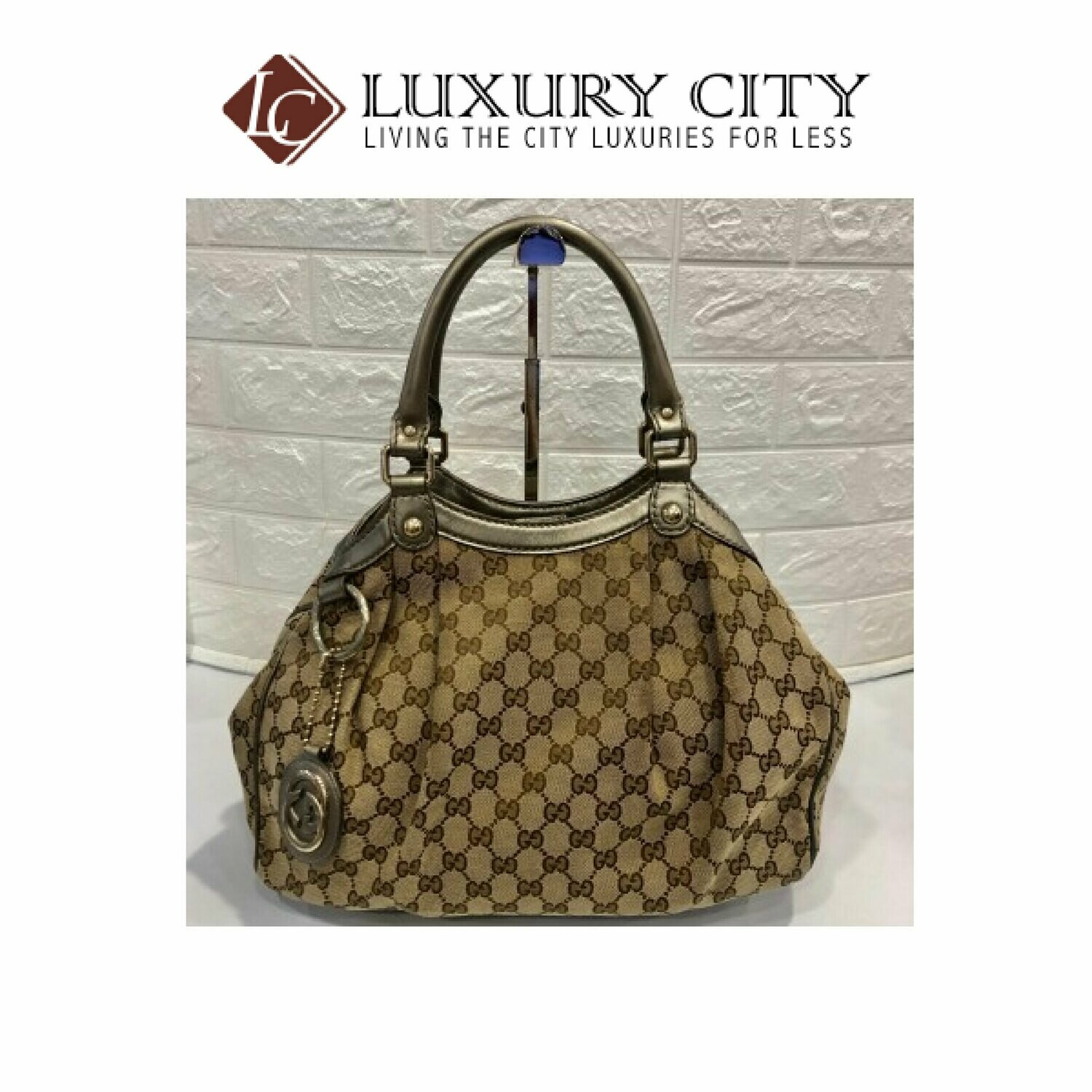 [Luxury City] Used Gucci Fabric shoulder Carry Bag