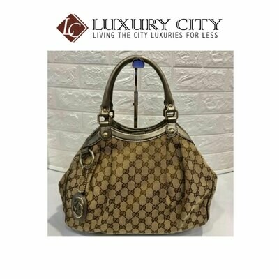 [Luxury City] Used Gucci Fabric shoulder Carry Bag