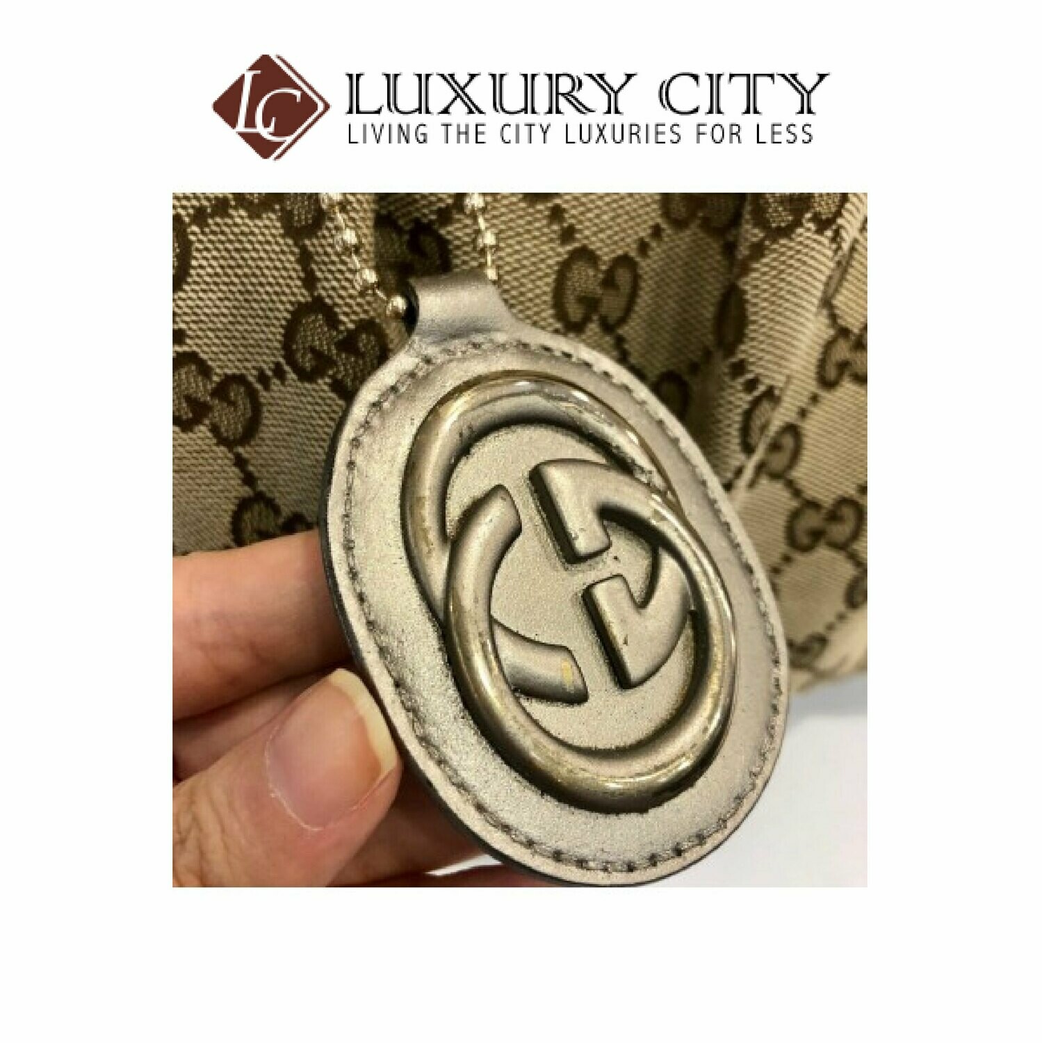 [Luxury City] Used Gucci Fabric shoulder Carry Bag