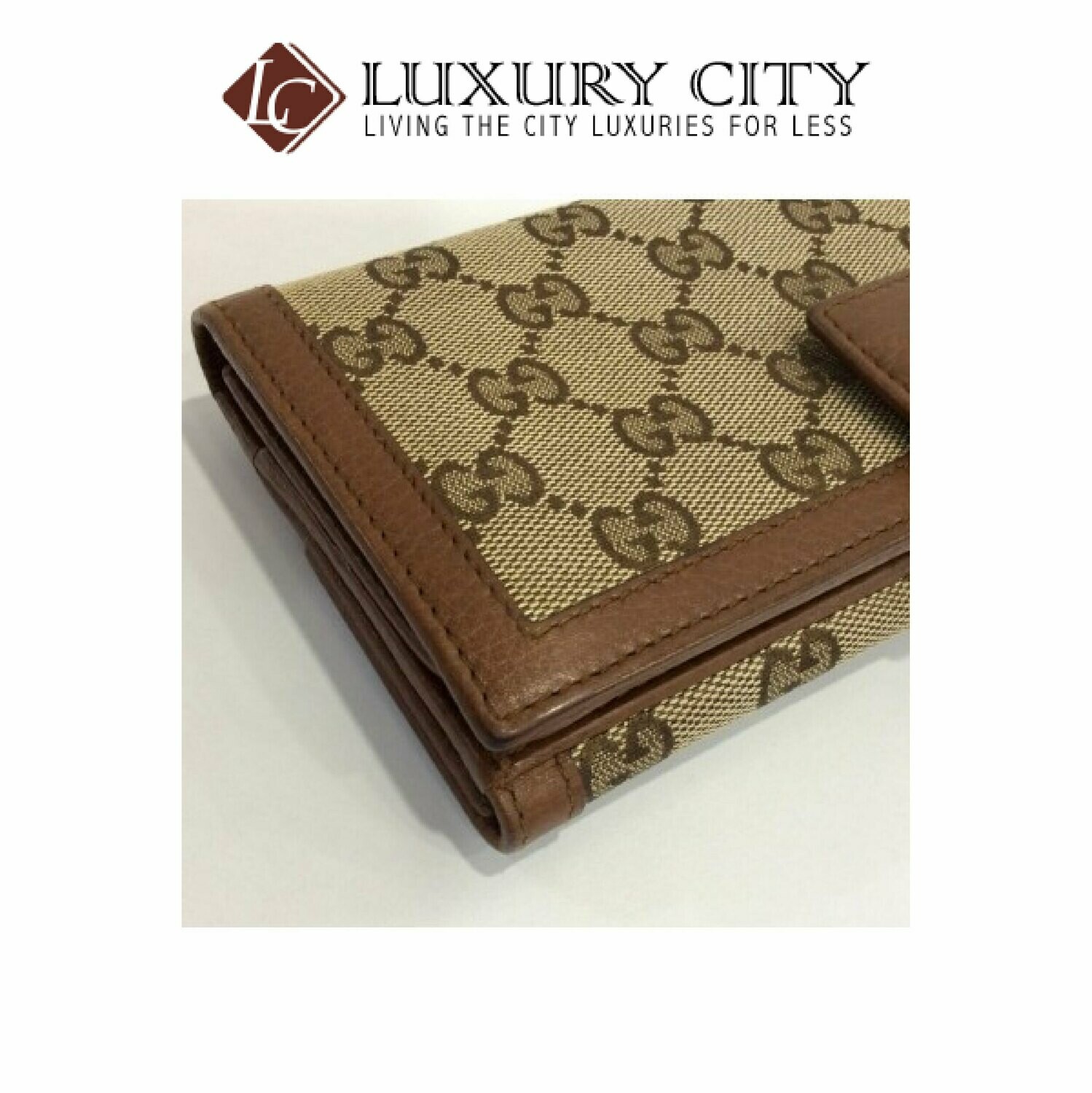 [Luxury City] Preloved Gucci Fabric Long Wallet