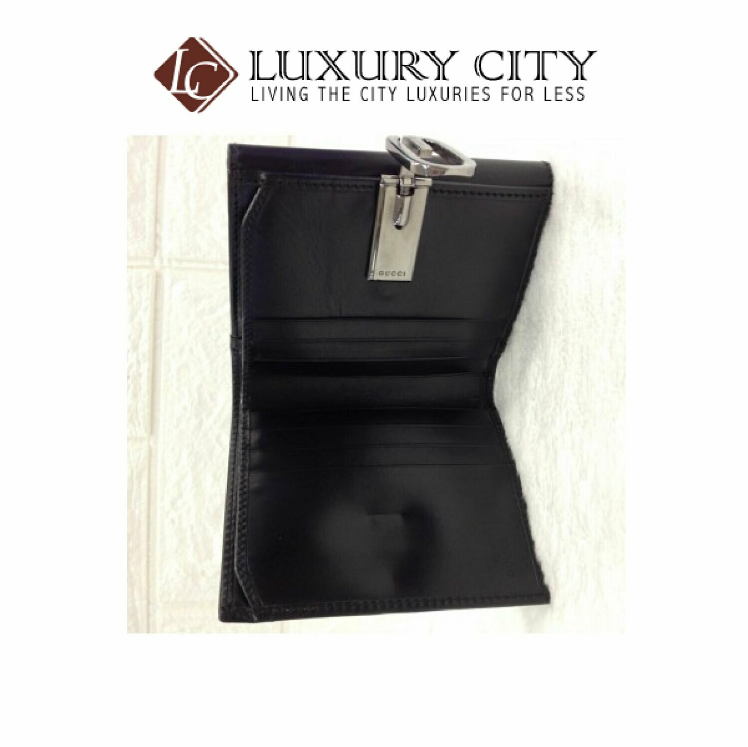 [Luxury City] Gucci Bifold Double Sided Box Leather Short Wallet