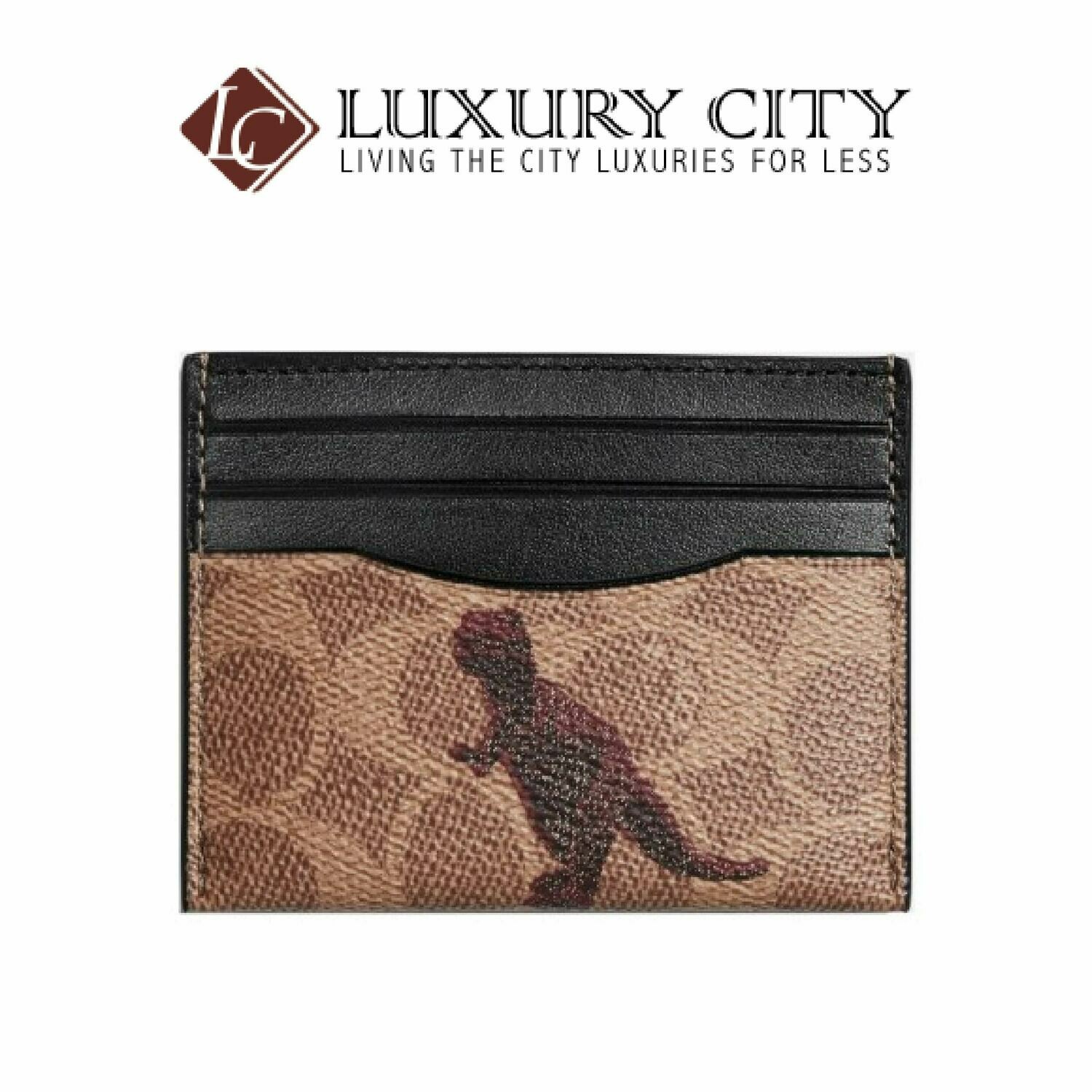 [Luxury City] Coach Card Case in Signature Canvas with Rexy By Sui Jianguo Coach-76000