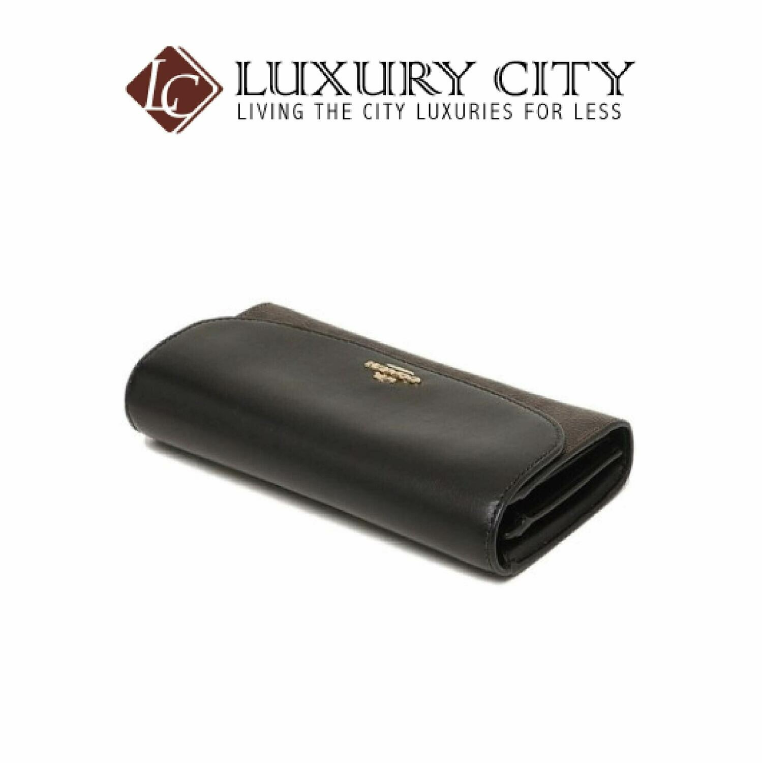 [Luxury City] Coach Slim Envelope Wallet In Signature Coach-F54022 (Brown/Mahogany)