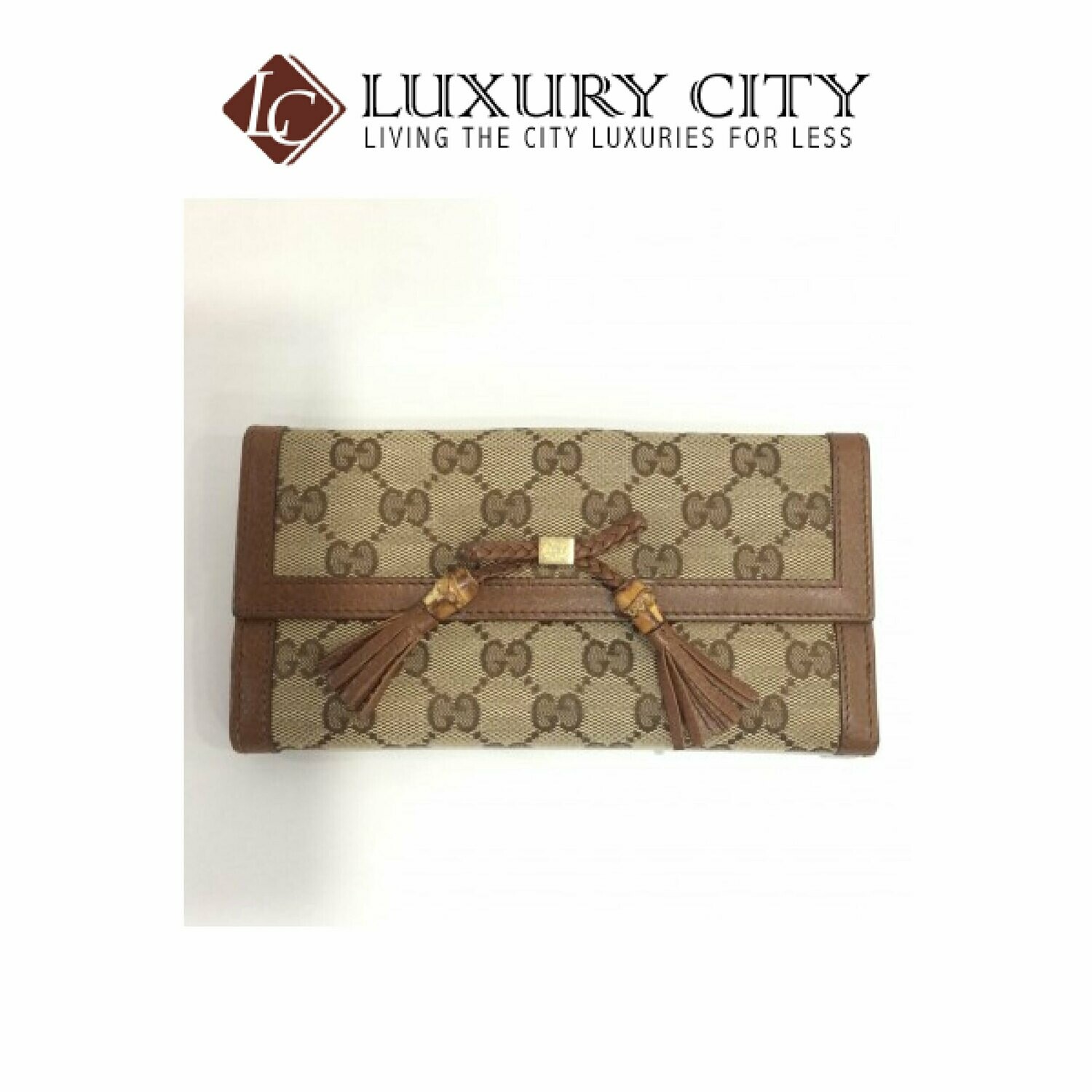 [Luxury City] Preloved Gucci Fabric Long Wallet