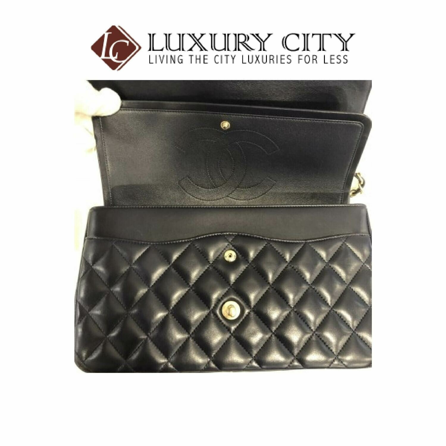 [Luxury City] Preloved Never used Chanel Classic Jumbo Double Flap lambskin (full set)