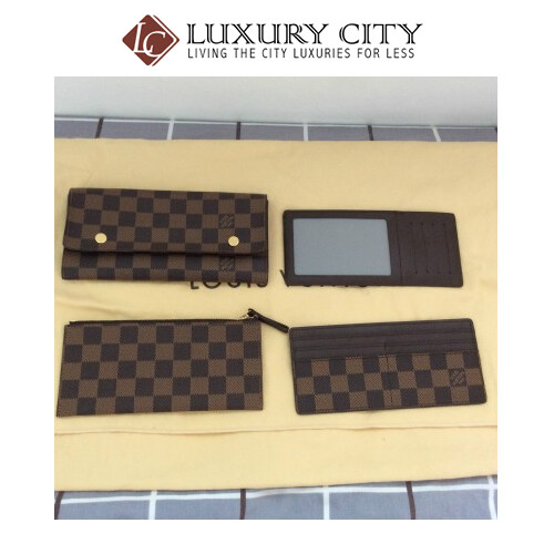 [Luxury City] Preloved Louis Vuitton 3 in 1 Long Wallet Set