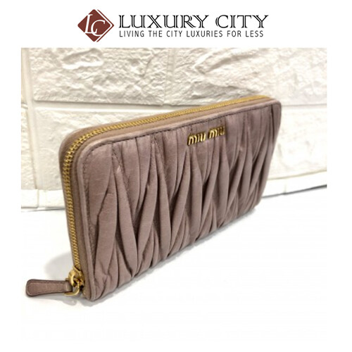 [Luxury City] Kept Never Use, MiuMiu Zip Around Long Wallet