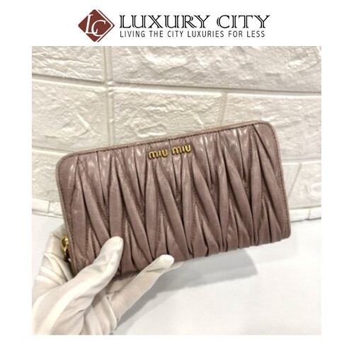 [Luxury City] Kept Never Use, MiuMiu Zip Around Long Wallet