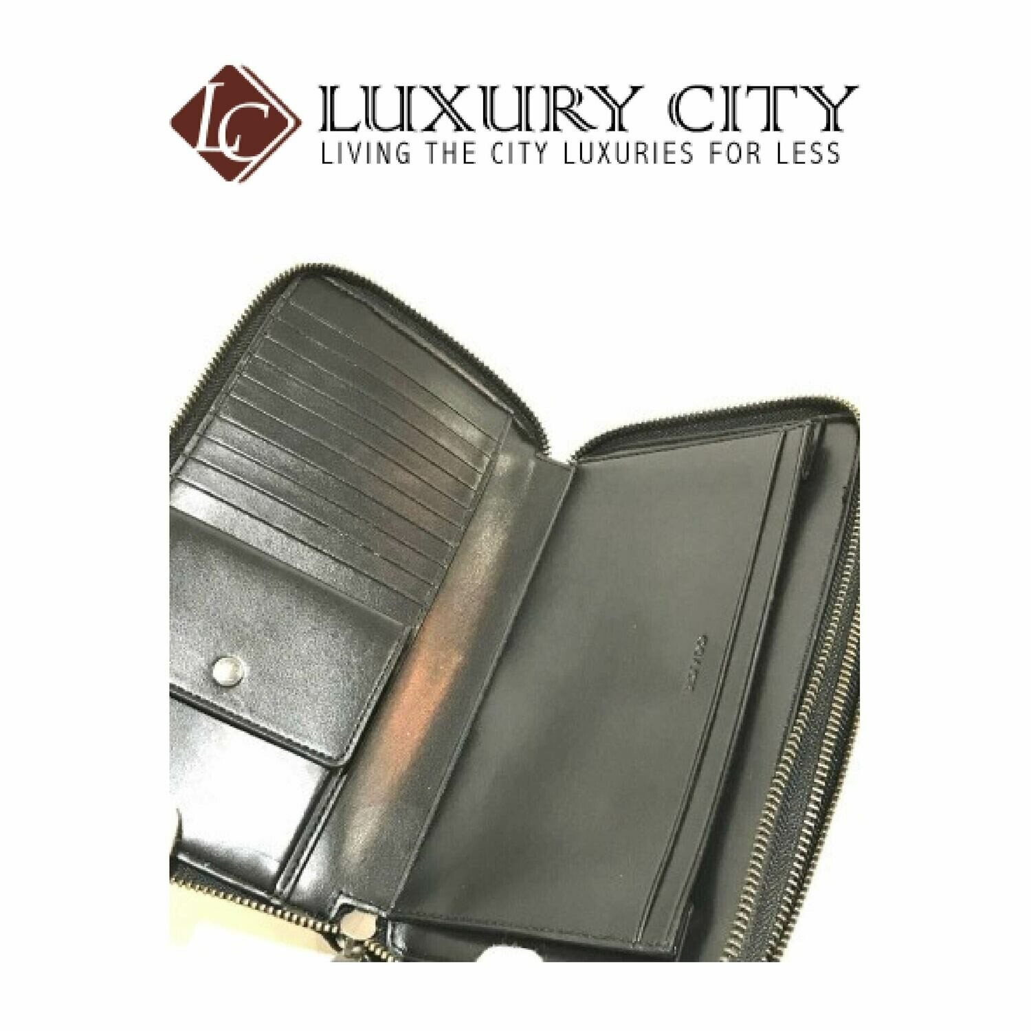 [Luxury City] Coach Double Zip Travel Organizer In Signature Canvas Black Coach-F67626