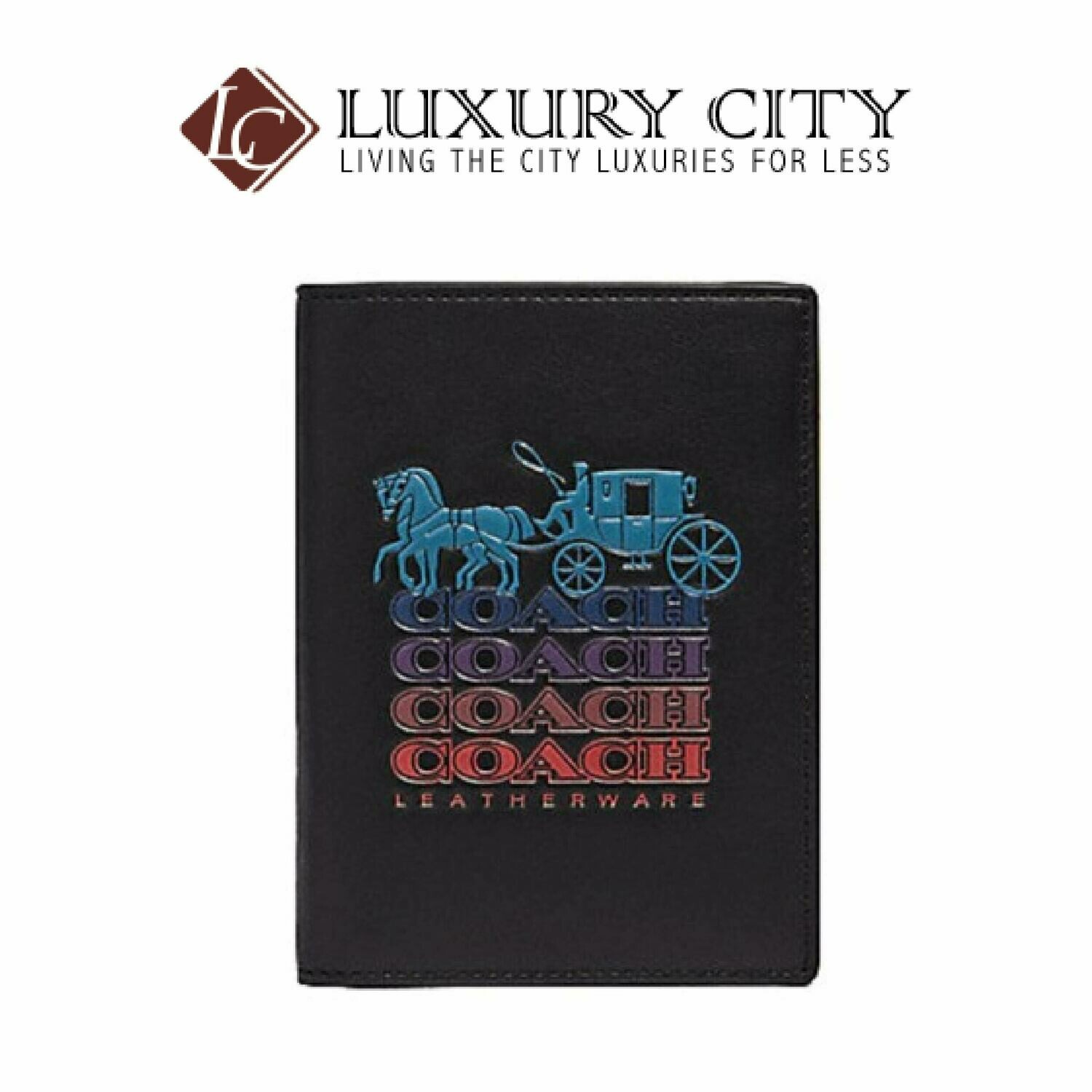[Luxury City] Coach Passport Case With Ombre Coach Black Coach-F88122