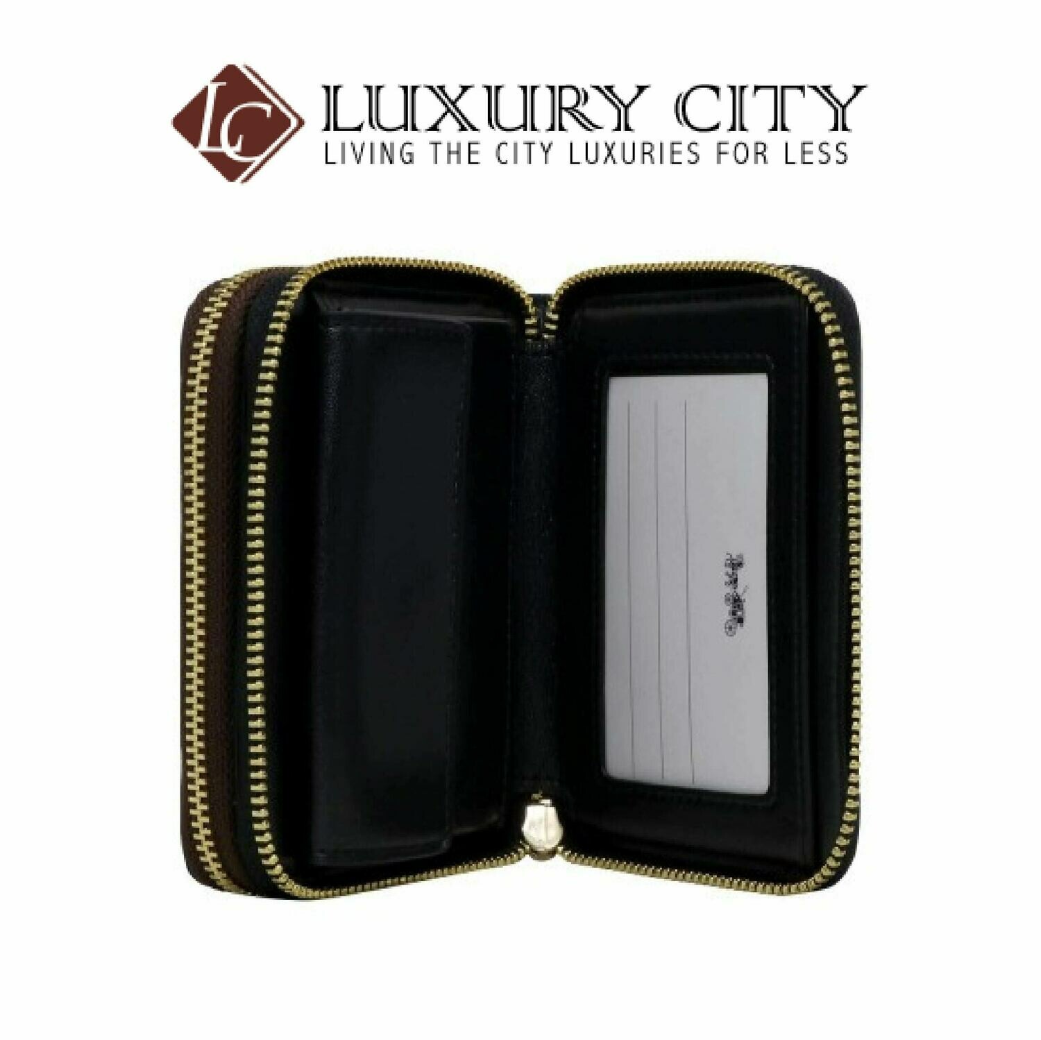 [Luxury City] Coach Small Double Zip Around Wallet in Signature Canvas Brown/Mahogany-F78144