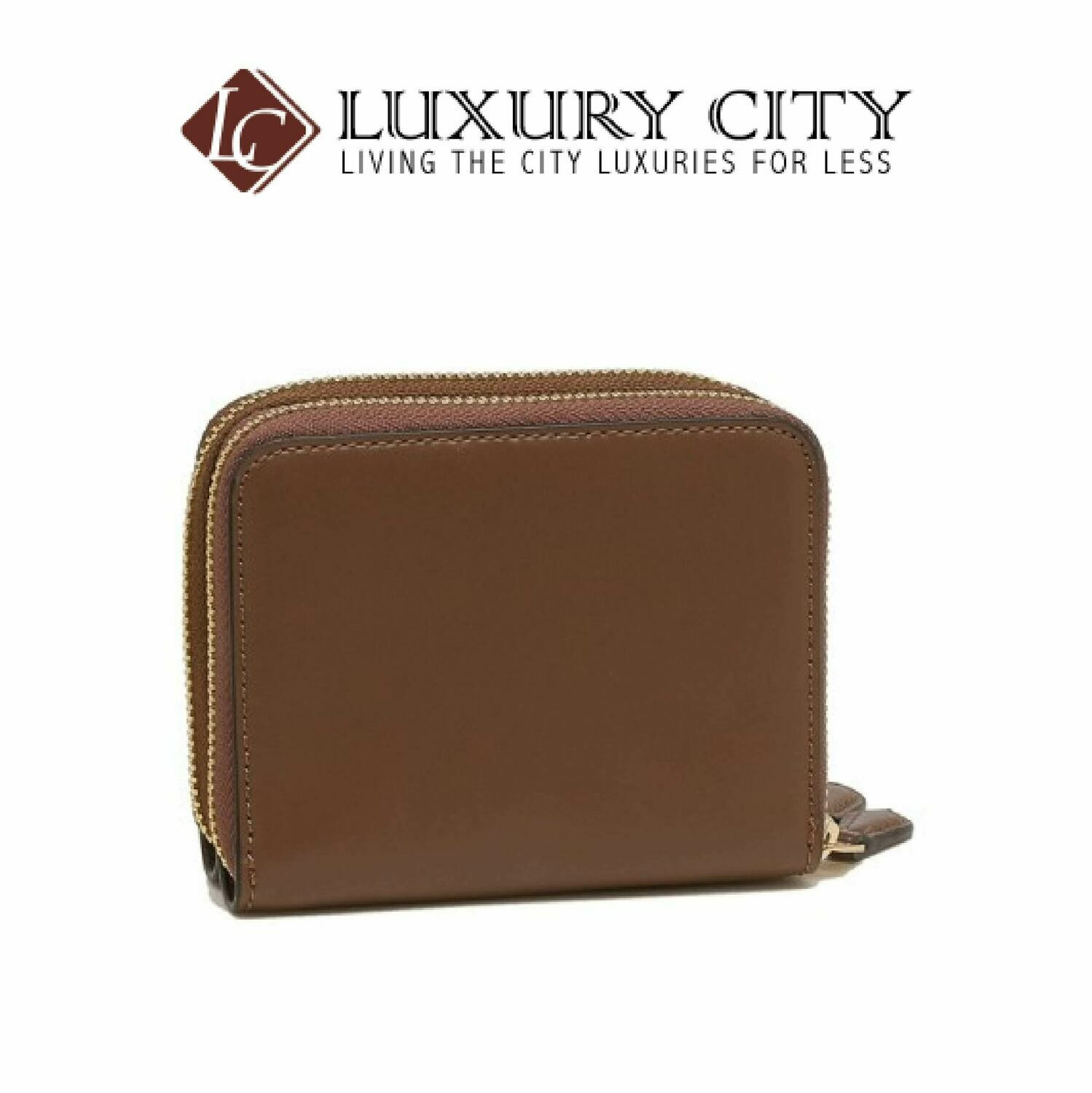 [Luxury City] Coach Small Double Zip Around Wallet in Signature Canvas Light Brown/Sand Coach-F78144