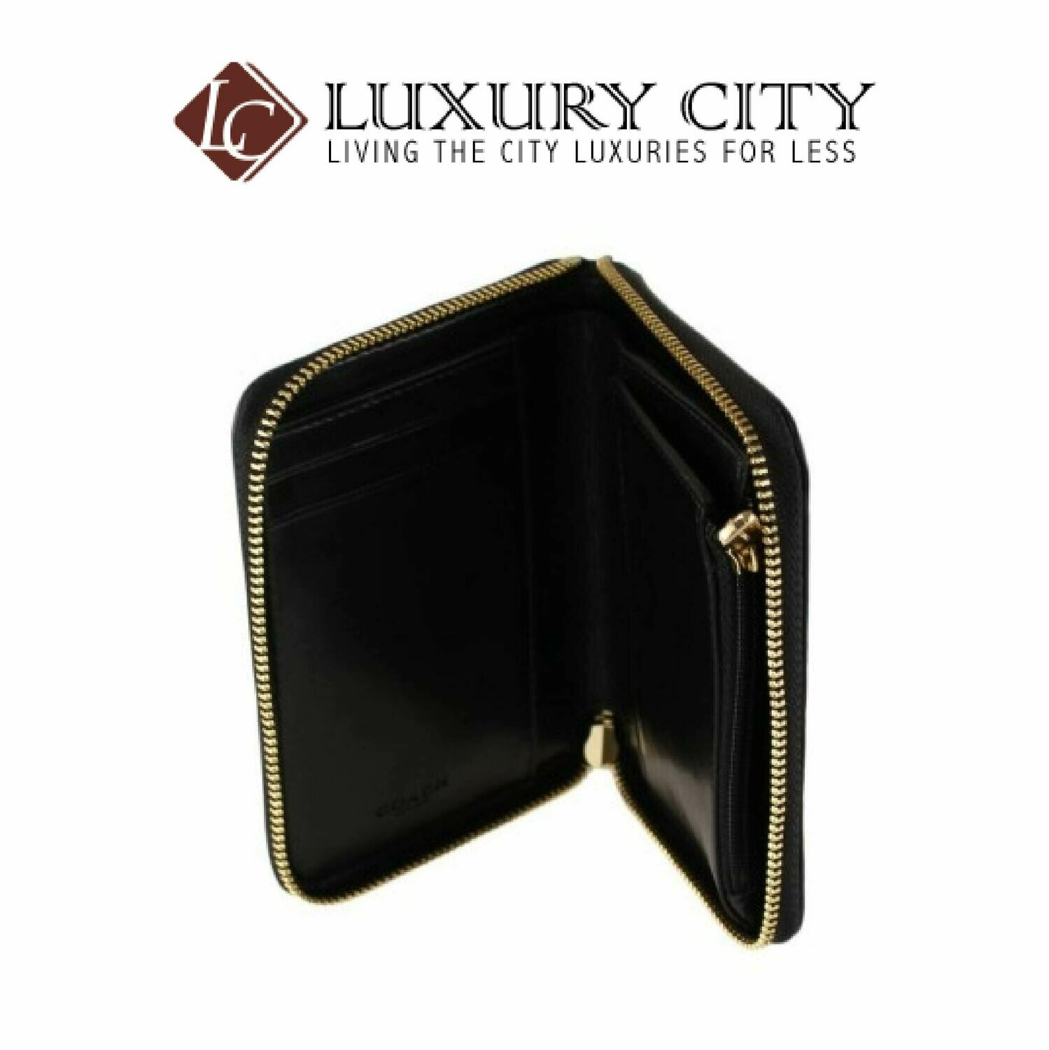 [Luxury City] Coach Small Zip Around Wallet Card Case Canvas Logo Party Mouse Brown/Mahogany Coach-F87917