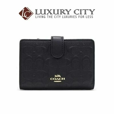 [Luxury City] Coach BI-Fold Wallet Ladies Coach Wallet Signature Black Coach-F67565