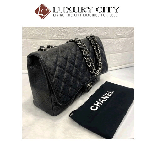 [Luxury City] Preloved Chanel Classic Single Flap Caviar Leather Bag