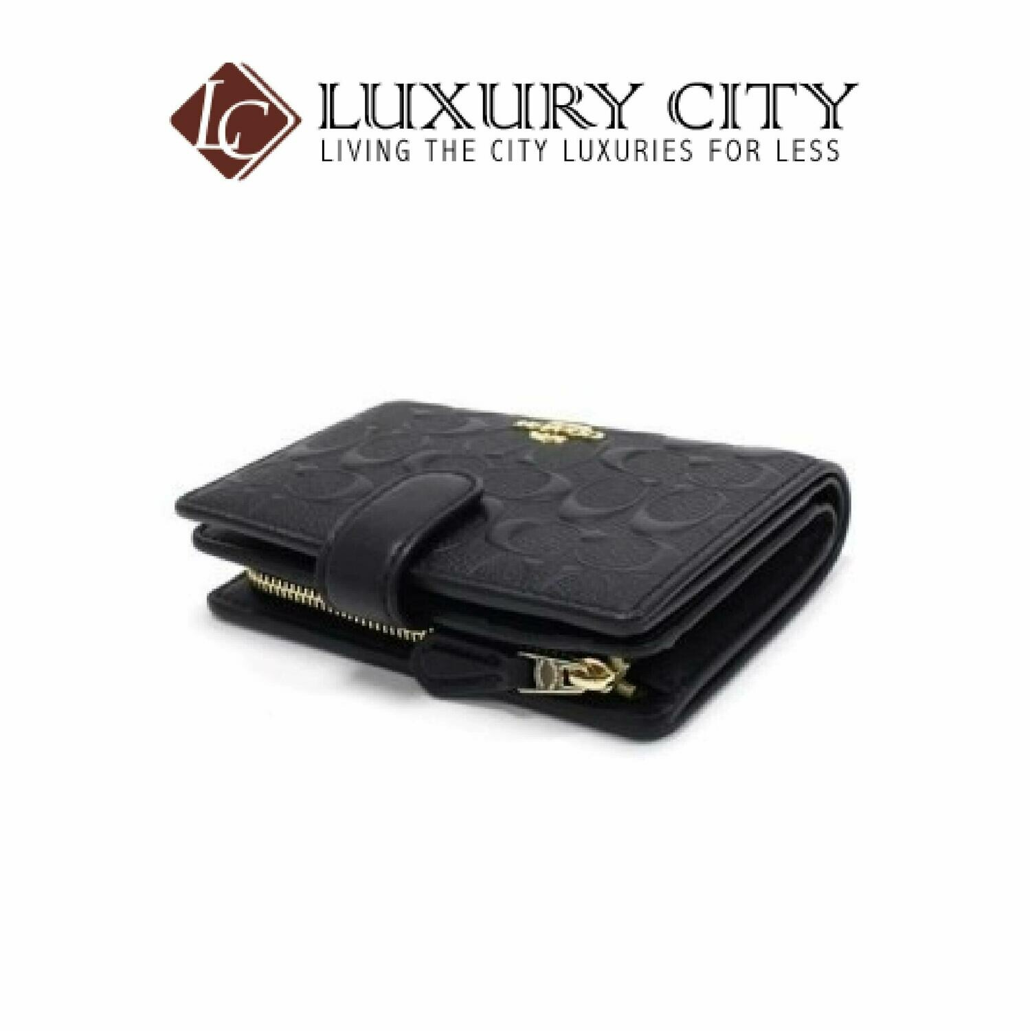 [Luxury City] Coach BI-Fold Wallet Ladies Coach Wallet Signature Black Coach-F67565