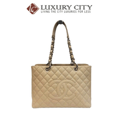 [Luxury City] Preloved Authentic Chanel Gst Bag Beige