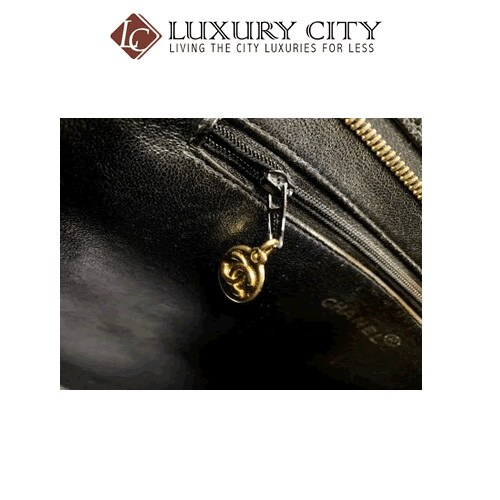 [Luxury City] Preloved Authentic Chanel Black Quilted Caviar Medallion Tote