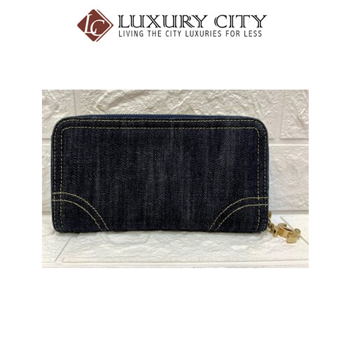 [Luxury City] Preloved Authentic Chanel Denim Zip Around Wallet
