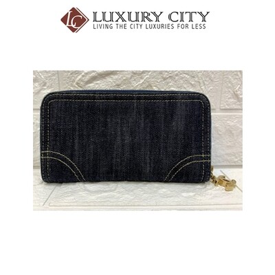 [Luxury City] Preloved Authentic Chanel Denim Zip Around Wallet