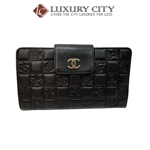 [Luxury City] Preloved Authentic Chanel Black Quilted Travel Wallet