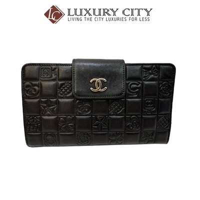 [Luxury City] Preloved Authentic Chanel Black Quilted Travel Wallet