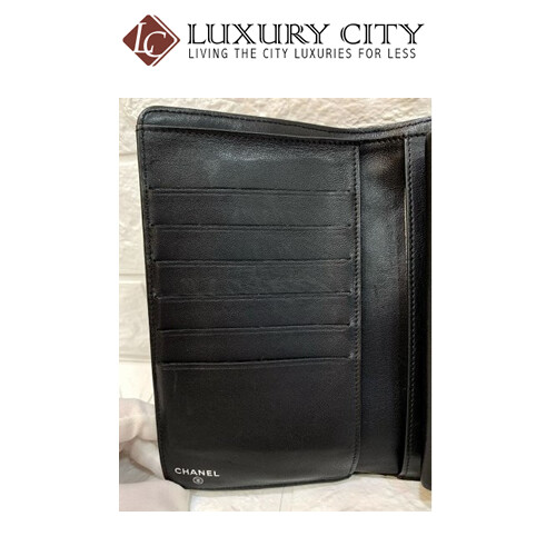 [Luxury City] Preloved Authentic Chanel Black Quilted Travel Wallet