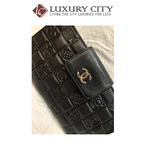 [Luxury City] Preloved Authentic Chanel Black Quilted Travel Wallet