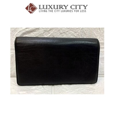 [Luxury City] Preloved Authentic Chanel CC Leather Bifold Long Wallet