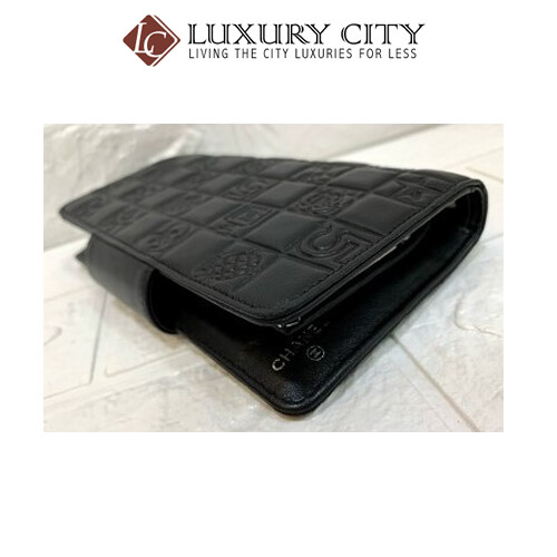 [Luxury City] Preloved Authentic Chanel Black Quilted Travel Wallet