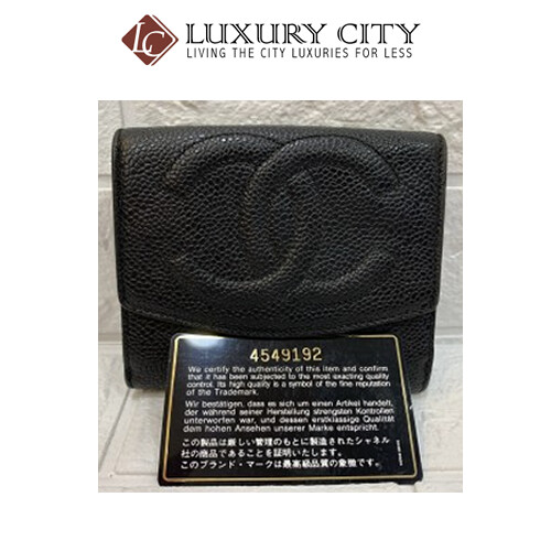 [Luxury City] Preloved Vintage Chanel Caviar Short Wallet