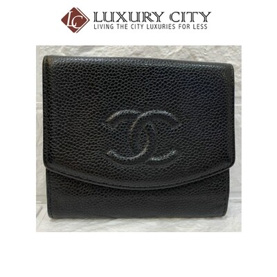 [Luxury City] Preloved Vintage Chanel Caviar Short Wallet