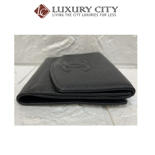 [Luxury City] Preloved Vintage Chanel Caviar Short Wallet