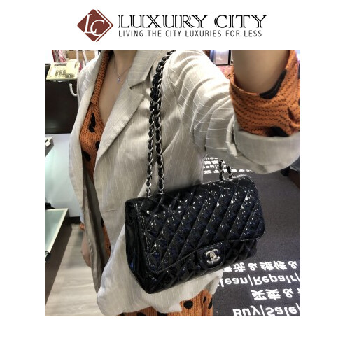 [Luxury City] Preloved Used Chanel Patent Leather Single Flap
